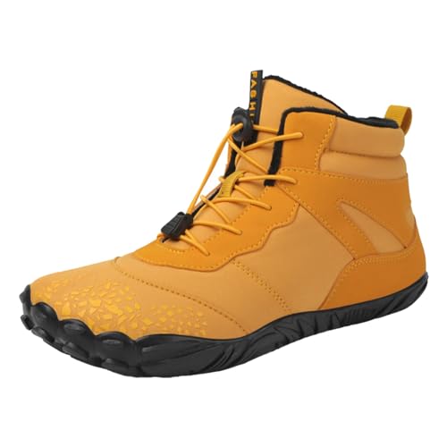 Barfuß Winterschuhe Damen, Herren Wasserfeste Barfußschuhe, Warm Gefüttert Schneestiefel, Breite Füße Anti-Rutsch-Schuhe, Barfuss Schuhe, Traillaufschuhe, Fitnessschuhe, Laufschuhe, UnisexGr.36-47 von YULONGESS