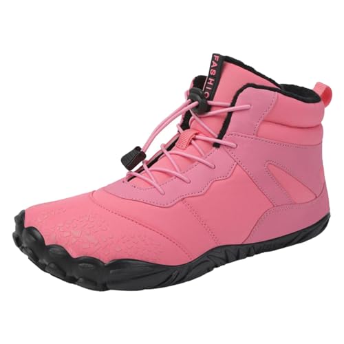 Barfuß Winterschuhe Damen, Herren Wasserfeste Barfußschuhe, Warm Gefüttert Schneestiefel, Breite Füße Anti-Rutsch-Schuhe, Barfuss Schuhe, Traillaufschuhe, Fitnessschuhe, Laufschuhe, UnisexGr.36-47 von YULONGESS