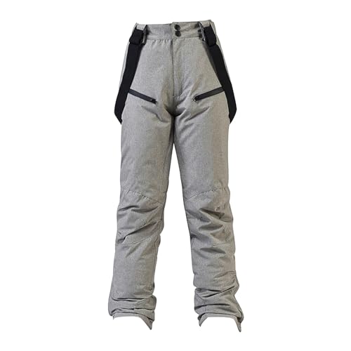 Damen Schneehose, Wasserdicht Winddichte Softshellhose, Warme Gefütterte Trekkinghose, Atmungsaktive Wanderhose, Schnelltrocknende Thermohose,Hosenträgerhose,Outdoorhose,Snowboardhose Skilanglaufhose von YULONGESS