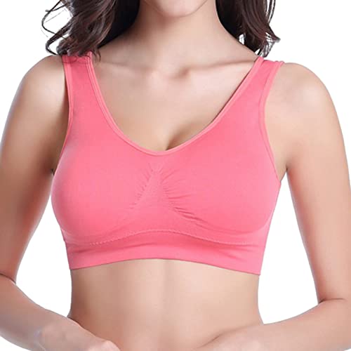 Damen Sport BH Bralette Keine Ränder Bustier mit Gepolstert Wmbra Trainings BH Starker Halt Unsichtbarer Dessous Rückenfrei Haltungskorrektur Unterwäsche Verstellbare Träger Sexy Sportbekleidung von YULONGESS