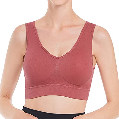 Damen Sport BH Bralette Keine Ränder Bustier mit Gepolstert Wmbra Trainings BH Starker Halt Unsichtbarer Dessous Rückenfrei Haltungskorrektur Unterwäsche Verstellbare Träger Sexy Sportbekleidung von YULONGESS