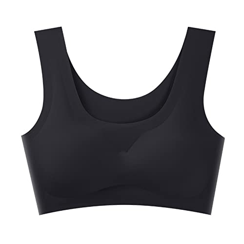 Damen Sport BH Gepolsterte Cups Bustier Gym Wmbra Push Up BH Nahtlose Backless Dessous Ergonomischer mit Verstellbaren Trägern Unterwäsche mit Verstellbaren Trägern Tiefe V-Ausschnitt Crop Top von YULONGESS