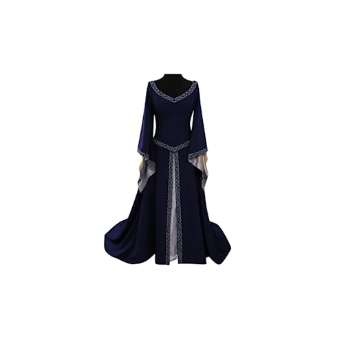 Mittelalter Rock Damen Mädchen Renaissance Retro Partykleid Party Ballkleider Mittelalterliches Kleid Gothic Kleid Retro Spitze Stickerei Kostüm für Halloween Karneval Kostüm von YULONGESS