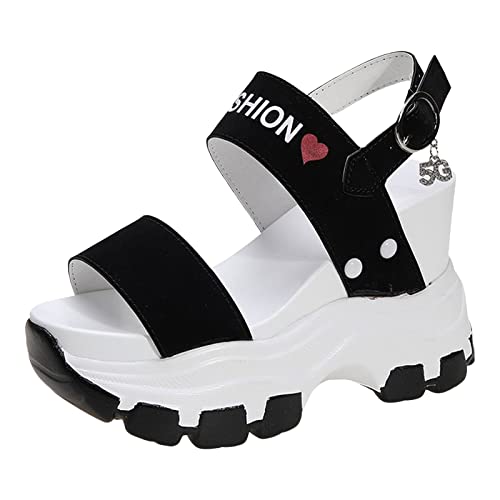 Orthopedische Damen,Sandalen Breite Füße,Bequeme Flach Sandals Schuhe,Elegant Sandaletten,Sommer Barfuss Sandalette,Schwarze Treckingsandalen,Sport Sandalen,Sport Strick Sandaletten,Sommerschuhe von YULONGESS