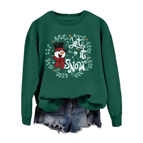 Pullover Weihnachten Damen Lustig mit Weihnachtsmotiv Weihnachtspullover Langarm Rundhals Winterpullover Schneemann Muster Weihnachtspulli Frauen Ugly Christmas Sweater Freizeit Sweatshirt Pulli Tops Pullover Weihnachten Damen Lustig mit Weihnachtsmotiv Weihnachtspullover Langarm Rundhals Winterpullover Schneemann Muster Weihnachtspulli Frauen Ugly Christmas Sweater Freizeit Sweatshirt Pulli Tops von YULONGESS