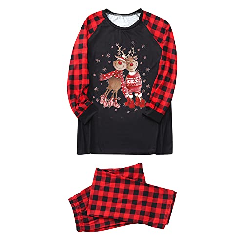 Weihnachten Familie Schlafanzug Outfit Nachtwäsche Lang Pyjamas Set mit Weihnachtsmotiv Fun-Nachtwäsche Christmas Hausanzug für Damen Herren Junge Mädchen Weihnachtspyjama Familie Set von YULONGESS