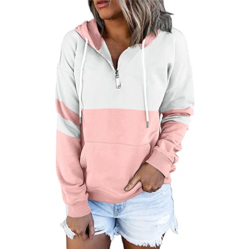 YULONGESS Damen Sweatshirt,Langarm Lose Sweatshirt Jacke mit Kapuze Herbst Winter Sweatjacke Kapuzenpullover Sweatshirtjacke Trainingsjacke Casual Sweatshirt Entspannt Sweatshirt Fitness von YULONGESS