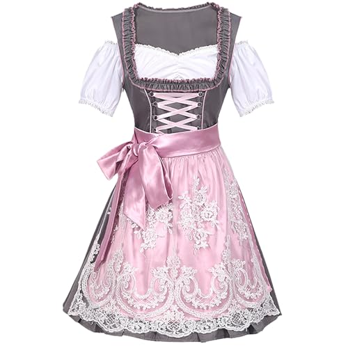 YULONGESS Dirndl Damen Midi Trachtenkleid Trachtenrock Kleid 3 teilig Dirndlbluse Dirndlkleid Spitzenschürze Oktoberfest Outfit Spitzen Kleid für Oktoberfest Besondere Anlässe YULONGESS Dirndl Damen Midi Trachtenkleid Trachtenrock Kleid 3 teilig Dirndlbluse Dirndlkleid Spitzenschürze Oktoberfest Outfit Spitzen Kleid für Oktoberfest Besondere Anlässe von YULONGESS