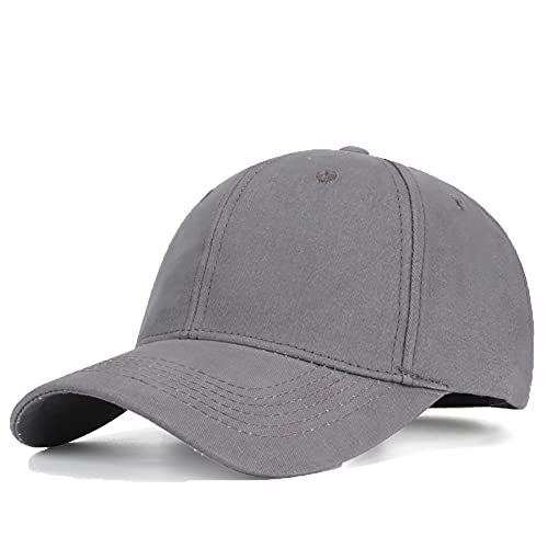 YULOONG Baseball Cap 100% Baumwolle Classic Sports Casual Golf Cap Sunhat Einstellbare Größe (A: Grau) von YULOONG