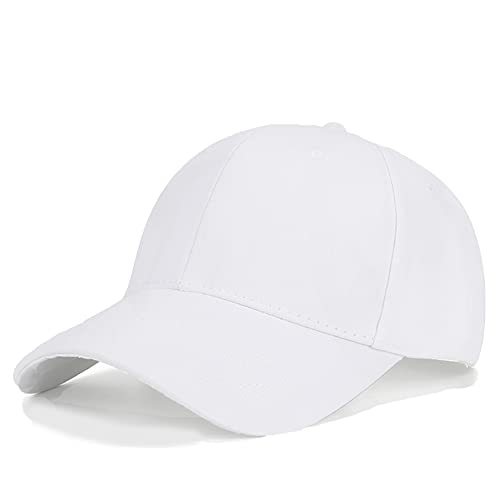 YULOONG Baseball Cap 100% Baumwolle Classic Sports Casual Golf Cap Sunhat Einstellbare Größe (A: Weiß) von YULOONG