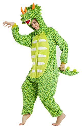 YULOONG Erwachsene Tier Onesies Pyjamas Löwe Tiger Dinosaurier Hund Halloween Weihnachtsfeier Cosplay Kostüm für Frauen Mann von YULOONG