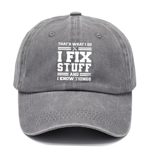 YULOONG Vintage Baseball Cap Herren Klassische Gewaschene Baumwolle Einstellbare Papa Cap Geschenke Ideen für Geburtstag Grau von YULOONG