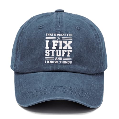 YULOONG Vintage Baseball Cap Herren Klassische Gewaschene Baumwolle Einstellbare Papa Cap Geschenke Ideen für Geburtstag Marineblau von YULOONG