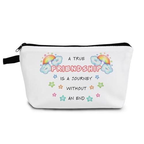 YULUENZE Bestie Gifts Freundschafts-Make-up-Tasche, Kulturbeutel, Organizer, Beutel mit Reißverschluss, Freundschaftsgeschenke, Schwestern, Freundschaftsgeschenke für beste Schwestern, Frauen, von YULUENZE