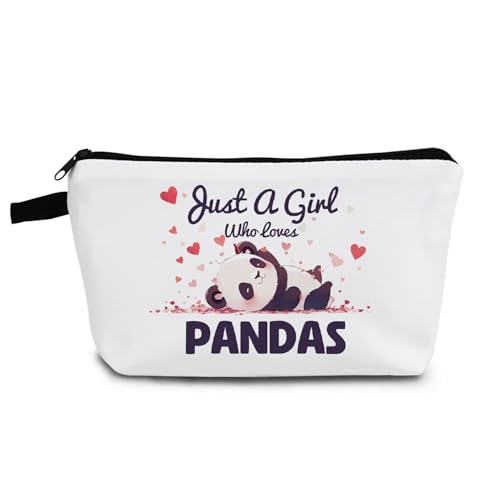 YULUENZE Pandas Gifts Make-up-Tasche, Panda, Weihnachten, Geburtstag, einfach Liebe, Pandas, lustiges Panda-Geschenk für Panda-Liebhaber, Frauen, Freunde, ahz0170 von YULUENZE