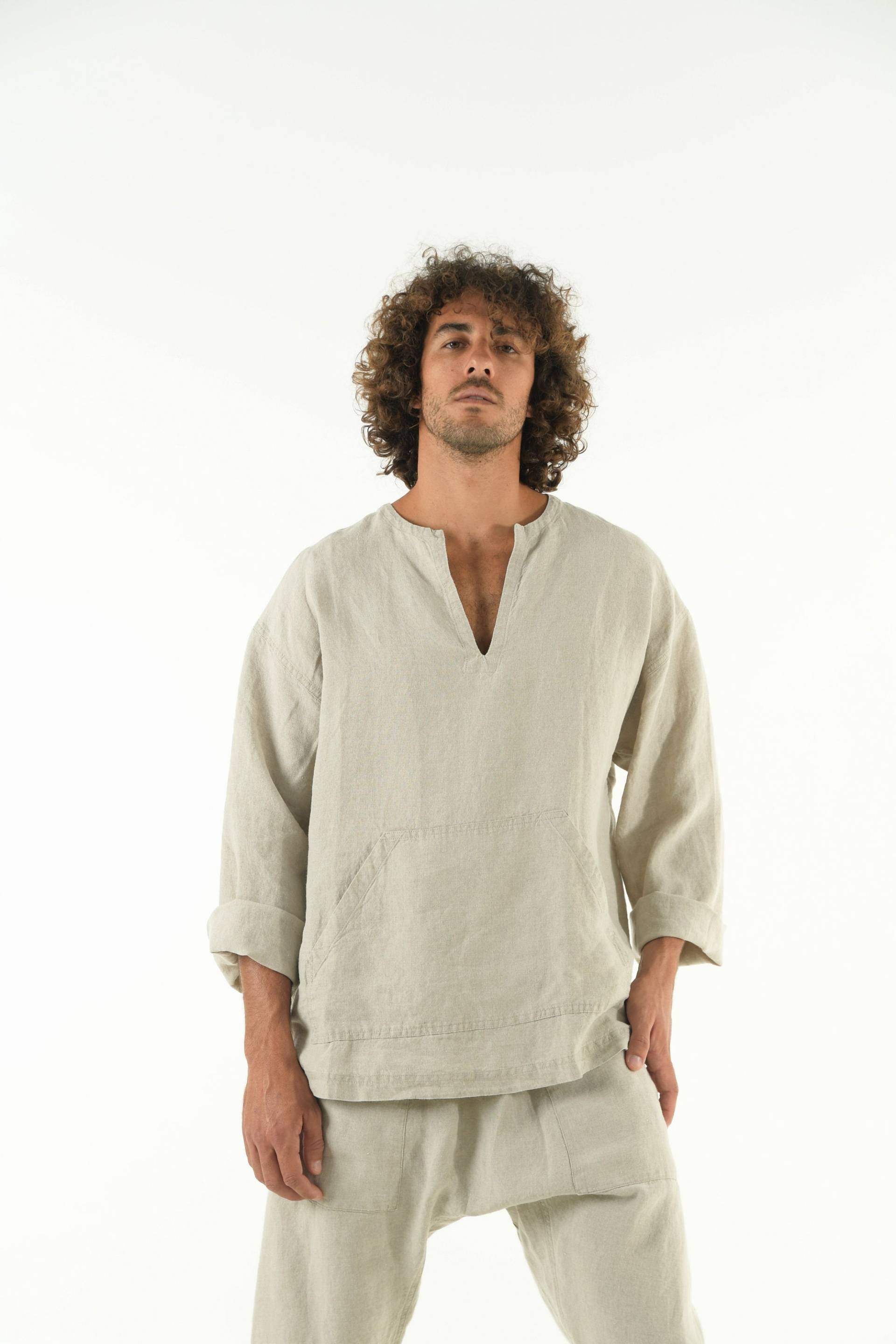 Petra Top. Tunika Aus Reinem Leinen Für Männer. Einfaches, Zeitgemäßes, Bequemes Und Hochwertiges Weiches Leinen Petra Top. Tunika Aus Reinem Leinen Für Männer. Einfaches, Zeitgemäßes, Bequemes Und Hochwertiges Weiches Leinen von YUMElabel