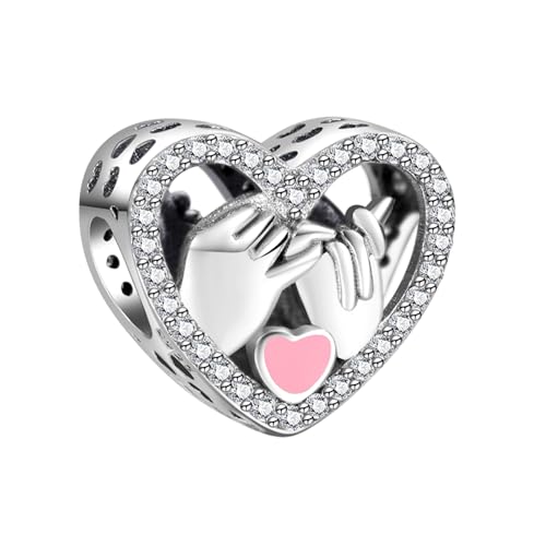 YUMINN Our Pact Charms 925 Sterling Silber für Armbänder und Halsketten Anhänger Perlen Valentinstag Muttertag Schmuck Geschenke für Frauen von YUMINN