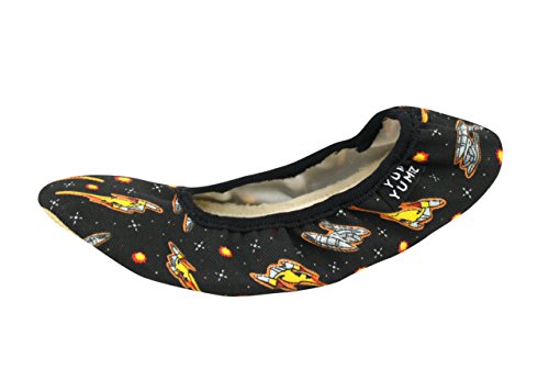 YUMP YUMPZ Rasantes Raumschiff schwarz - Gymnastikschuhe aus Baumwolle - in Gr.39 von YUMP YUMPZ