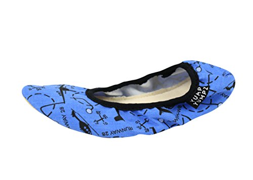 YUMP YUMPZ Tollkühner Pilot blau - Gymnastikschuhe aus Baumwolle - in Gr.41 von YUMP YUMPZ