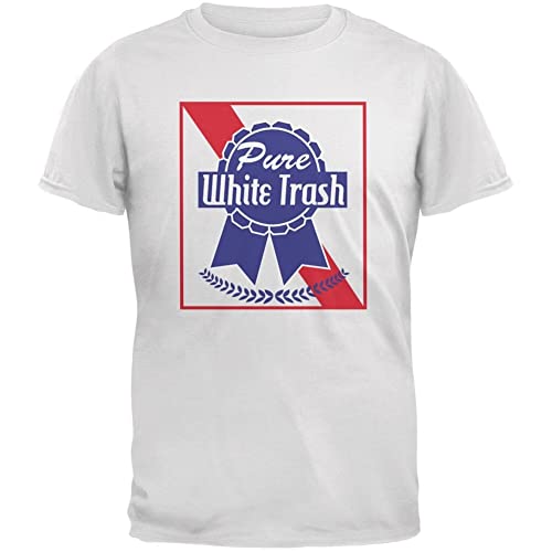 Pure White Trash White Adult T-Shirt White White L Pure White Trash White Adult T-Shirt White White L von YUN SEN