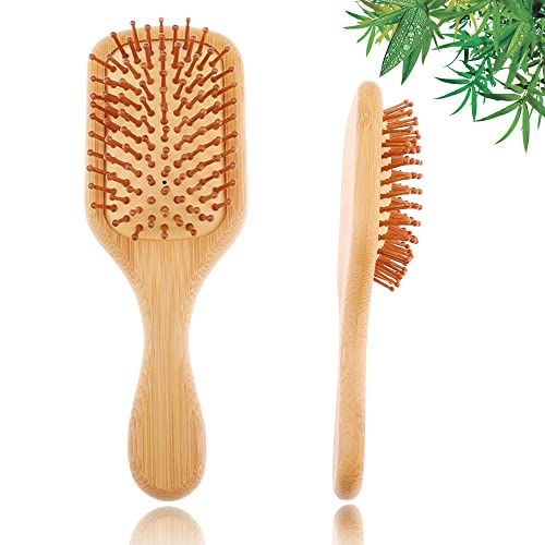 YUNAI Bambus Haarbürste, Paddel Haarbürste aus Holz für Damen, Reduziert Frizz, Verhindert Haarverwicklungen, Lockige Haarbürste zur Massage der Kopfhaut YUNAI Bambus Haarbürste, Paddel Haarbürste aus Holz für Damen, Reduziert Frizz, Verhindert Haarverwicklungen, Lockige Haarbürste zur Massage der Kopfhaut von YUNAI