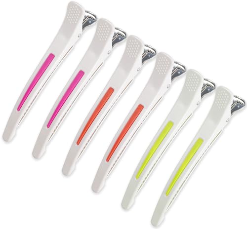 YUNAI Haarspangen für Damen, buntes Krokodil-Design, für Salon und Zuhause, 6 Stück, Weiß YUNAI Haarspangen für Damen, buntes Krokodil-Design, für Salon und Zuhause, 6 Stück, Weiß von YUNAI