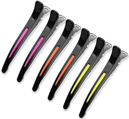 YUNAI Haarspangen für Damen, buntes Krokodil-Design, für Salon und Zuhause, Haarclips zum Stylen, Schwarz, 6 Stück YUNAI Haarspangen für Damen, buntes Krokodil-Design, für Salon und Zuhause, Haarclips zum Stylen, Schwarz, 6 Stück von YUNAI