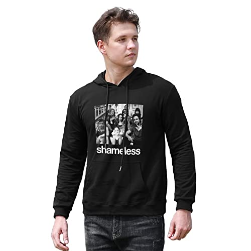 YUNDONG Men's Shameless Gallagher Family Cool Graphic Printed Hoodies Long Sleeve Pullover Loose Hoody Sweatershirt Black L von YUNDONG