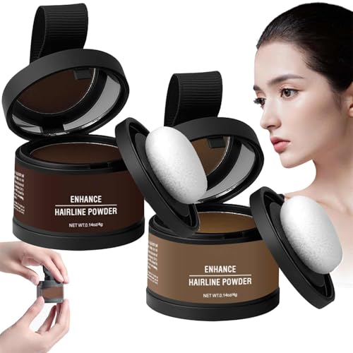 2 StüCk Waverlo Magic Root Cover Up,Haaransatz-Puder,Wasserfester Haaransatz-Puder,Haaransatz-Concealer,Langlebiger Haar Haarschatten-Puder,Haaransatz-Abdeckpuder füR Frauen (#06+#11) von YUNFAN