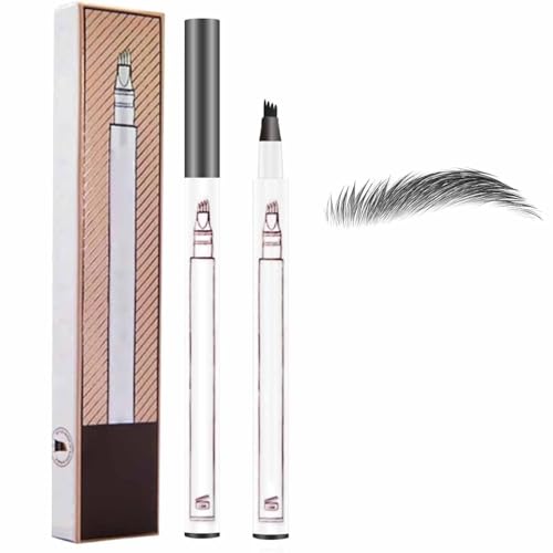 2er 3D Magic Augenbrauenstift,Augenbrauenstift mit 4 Gabelspitzen, Langlebiger,Wasserfester Augen Brauenstift mit Gabelspitze,3D Microblading Augen Brauenstift,für Anfänger (03) von YUNFAN