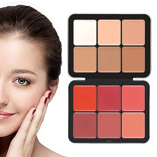 Carla Secret Concealer-Palette,2023 Neu 12 Farben Make-Up Palette,Cream Blush Palette,Concealer Foundation Palette,Langanhaltendes,Volldeckendes Make-Up füR Makellose Haut,for All Skin Types (#01) von YUNFAN