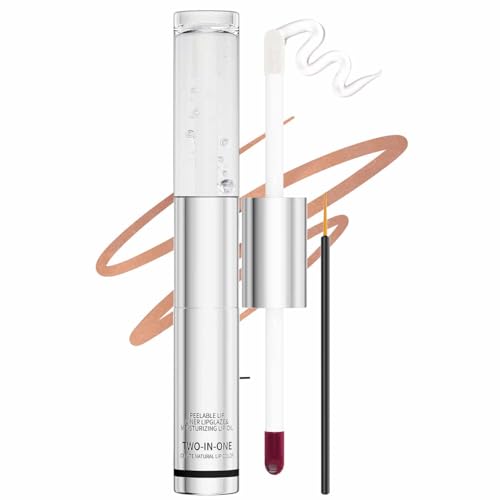 Peel Off Lip Liner Stain Set,2in 1 Matte Lip Tint Stain Peel Off Long Lasting,Non-stick Cup Lipstick,Highly Pigmented Tatto Lipstain,with Transparent Lips Oil,Waterproof,Smudge-Proof (02) von YUNFAN