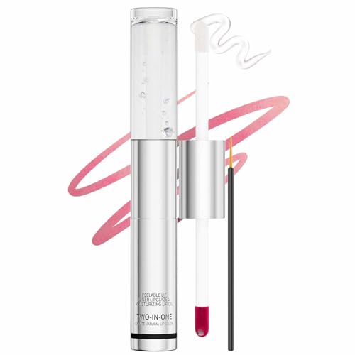Peel Off Lip Liner Stain Set,2in 1 Matte Lip Tint Stain Peel Off Long Lasting,Non-stick Cup Lipstick,Highly Pigmented Tatto Lipstain,with Transparent Lips Oil,Waterproof,Smudge-Proof (07) von YUNFAN