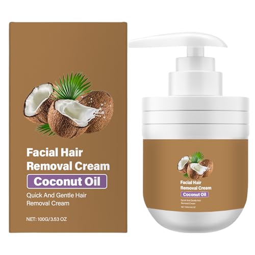 Gesichtshaarentfernungscreme Für Frauen – Sanft Und Schmerzlos, Ideal Für Oberlippe, Kinn Und Empfindliche Haut, Entfernt Effektiv Unerwünschte Gesichtshaare Sicheren Angenehmen Formel,100g (1PCS) von YUNFAX