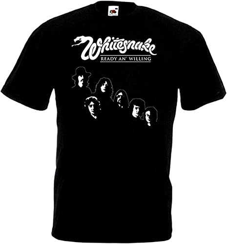Whitesnake Ready An Willing T Shirt Hard Men T-Shirt 100% Cotton Sleeve Shirt Black L Whitesnake Ready An Willing T Shirt Hard Men T-Shirt 100% Cotton Sleeve Shirt Black L von YUNFU