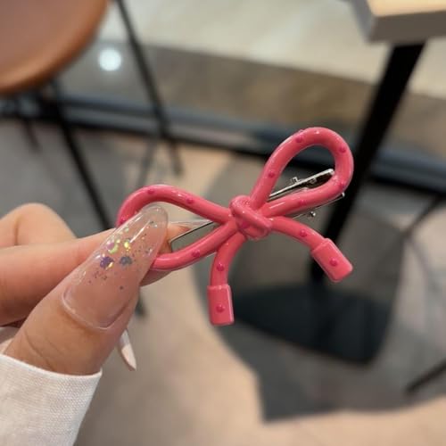 1 Paar Cartoon-Haar-Accessoires mit Schleife, Punkt-Form, Clips für Mädchen, modisches Styling-Klemmdekor, Punkt-Haar-Accessoire von YUNGLOO