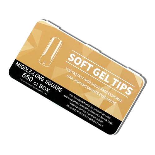 1 Set halbmatte Fingernägel, weiche Gele, Extras, lange, vollständige Abdeckung, vorgeformtes Acryl, falsche Nägel für Frauen von YUNGLOO