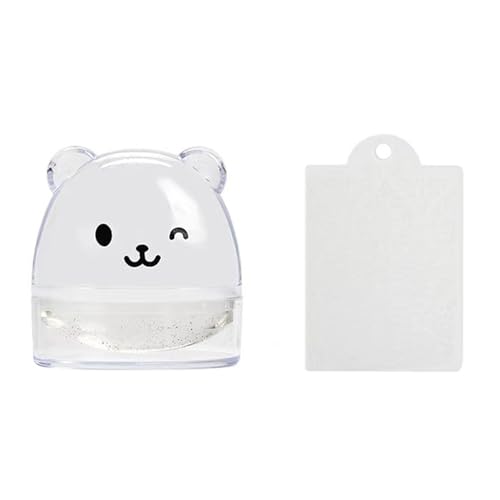 Niedlicher Bär Nagelstempel mit Schaber Silikon Set French Tip Stempel Gelee Nägel Kunst Maniküre Werkzeug mit Schaber Bär Nägel Kunst Gelee French Tip Stempel von YUNGLOO