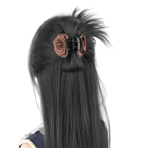 Rutschfeste Haarspange mit Rosenblüten, künstliche Haarklammer für Damen, chinesischer Stil, Dutt, Mode-Accessoires, Hochzeits-Haar-Accessoire von YUNGLOO