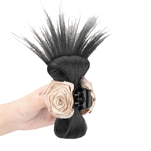 Rutschfeste Haarspange mit Rosenblüten, künstliche Haarklammer für Damen, chinesischer Stil, Dutt, Mode-Accessoires, Hochzeits-Haar-Accessoire von YUNGLOO