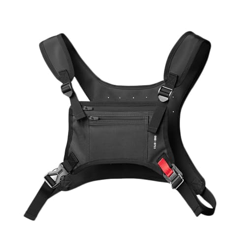 Sport-Brusttasche, multifunktional, für Herren, wasserabweisend, Westentaschen, Outdoor-Brust für Herren, Schwarz Sport-Brusttasche, multifunktional, für Herren, wasserabweisend, Westentaschen, Outdoor-Brust für Herren, Schwarz von YUNGLOO