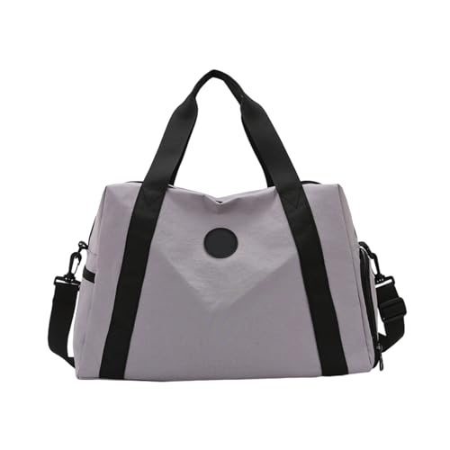 Turnbeutel Übernachtungstasche Training Sport mit Schuhfach Große Kapazität Reise Weekender Fitness Reisen Einfache Gym Training Handheld Handtasche Gepäck, grau, Mass Beauty von YUNGLOO