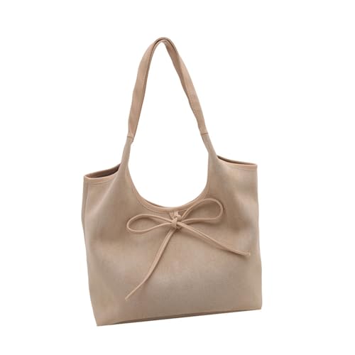 YUNGLOO Damentasche Schleifen Krawatte Achsel Top Griff Trendy Pendeln Mode Unterarm Große Kapazität Schulter Frauen Trendy Achsel Schleifen Krawatte Handtasche Geldbörse Große Kapazität Schulter von YUNGLOO