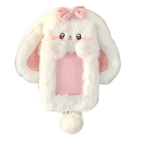 YUNGLOO Lovely Rabbits Photocard Holder Plush Animal Cartoon Rabbits Photo Sleeve Credit Card Protector Cartoon Cover Credit Case Protective Sleeve von YUNGLOO