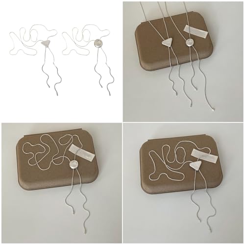 YUNGLOO Vielseitige, längenverstellbare geometrische Statement-Halskette, verstellbare Kette für lässige und formelle Anlässe, geometrischer Schmuck, Einheitsgröße, Wie beschrieben, Wie beschrieben von YUNGLOO