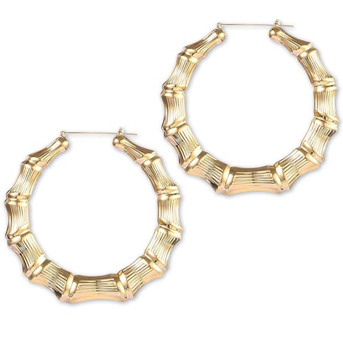 YUNHENTONG Gold Creolen 85mm Hänger Ohrringe Vintage Karneval Hoop Earrings Hip Hop Outfit Accessories von YUNHENTONG