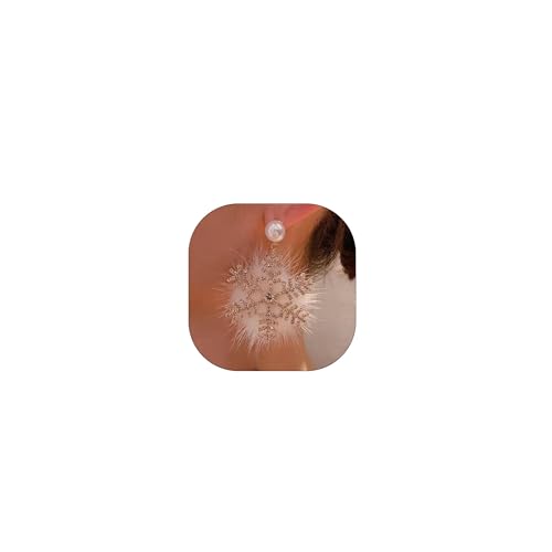 Schneeflocken Ohrringe Damen, Ohringe Weihnachten mit Weiße Pompons Weihnachtsohrringe Hängend mit Strasssteinen Wintertag Ohrringe Schneeflocke Gold für Damen Weihnachts Geschenk Schneeflocken Ohrringe Damen, Ohringe Weihnachten mit Weiße Pompons Weihnachtsohrringe Hängend mit Strasssteinen Wintertag Ohrringe Schneeflocke Gold für Damen Weihnachts Geschenk von YUNHENTONG