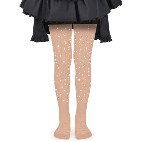 YUNHENTONG Halloween Strumpfhose Kinder, Strumpfhose Halloween, Netzstrumpfhose Halloween, Netzstrumpfhose Glitzer, Strumpfhose Halloween Mädchen, für Kinder Cosplay Halloween Kostüm (Gelb) von YUNHENTONG