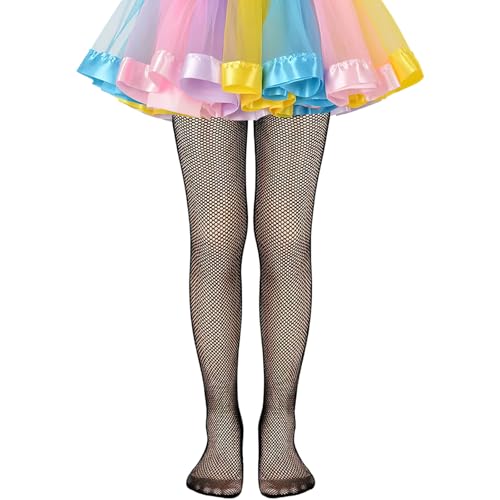 Netzstrumpfhose Schwarz Kinder Netzstrumpfhose Kinder Mädchen Netzstrumpfhose Schwarz Fishnet Stockings Fischnetz Strumpfhose Tights Netz Netzstrümpfe Schwarz Feinstrumpfhose 7-12 Jahre von YUNHENTONG