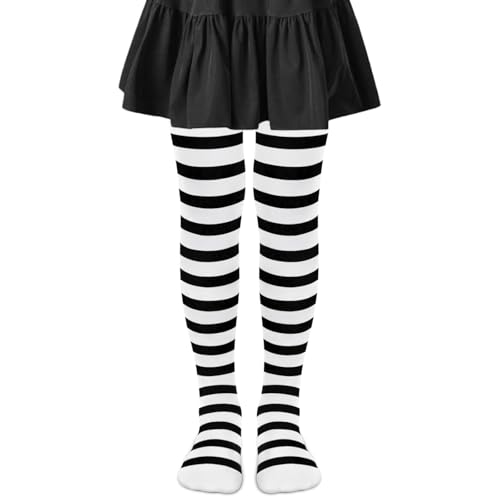 YUNHENTONG Strumpfhose Halloween Mädchen, Ringelstrumpfhose Damen, Strumpfhose Mädchen Halloween, Strumpfhose Halloween Kinder, Halloween Strumpfhose Kinder, Geeignet für Halloween-Kostümspiele von YUNHENTONG